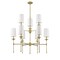 Z-Lite Emily 9 Light Chandelier, Rubbed Brass & Off White 3033-9RB - alternate 6